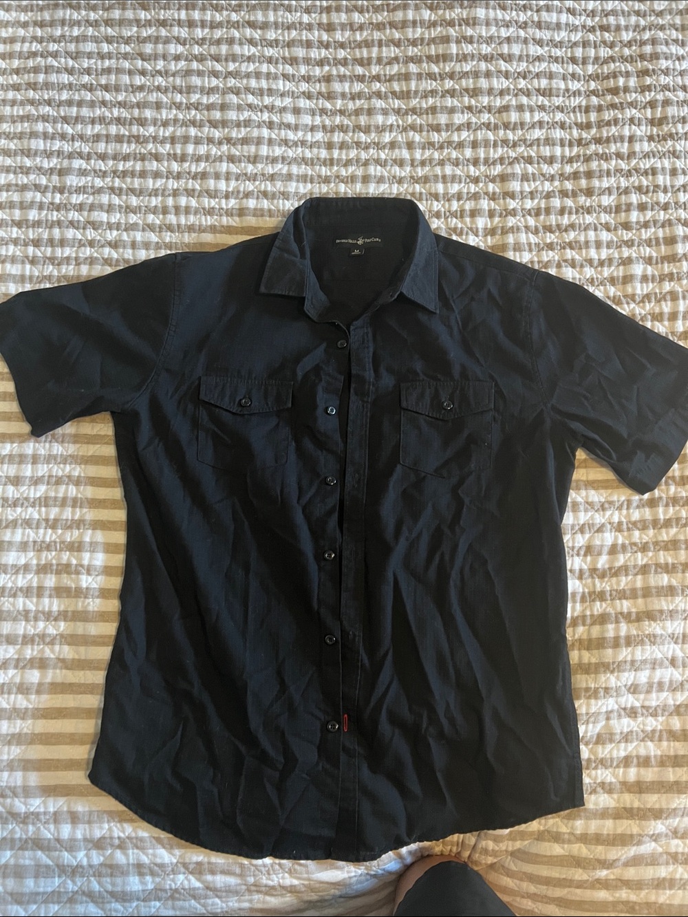 U.S. Polo Assn. Black Short-Sleeve Button-Down Shirt